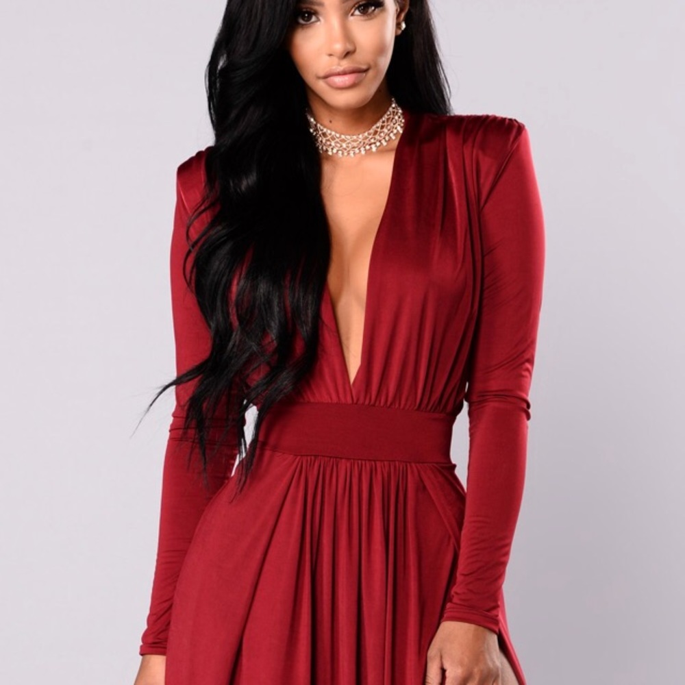 S & M Spree dress wine color
